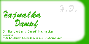 hajnalka dampf business card